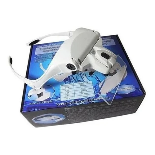 LUPA TIPO GAFAS CON 5 LENTES INTERCAMBIABLES - ILUMINACION EN LED