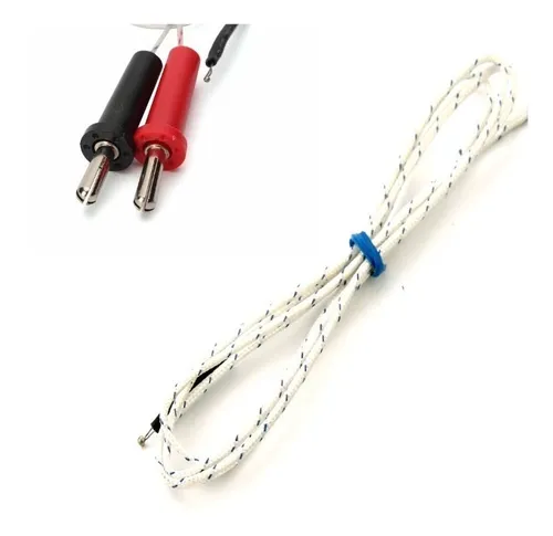 TERMOCUPLA CON TERMINAL TIPO BANANA ROJA Y NEGRA