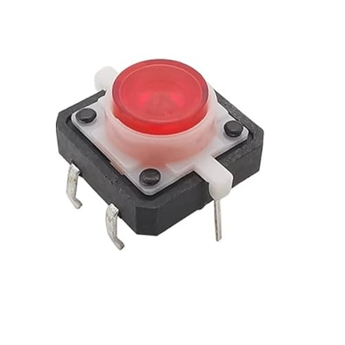 BOTÓN TÁCTIL CON LED ROJO