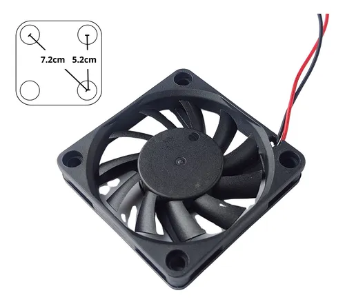 VENTILADOR 12V DC - BUJE 60X60X10